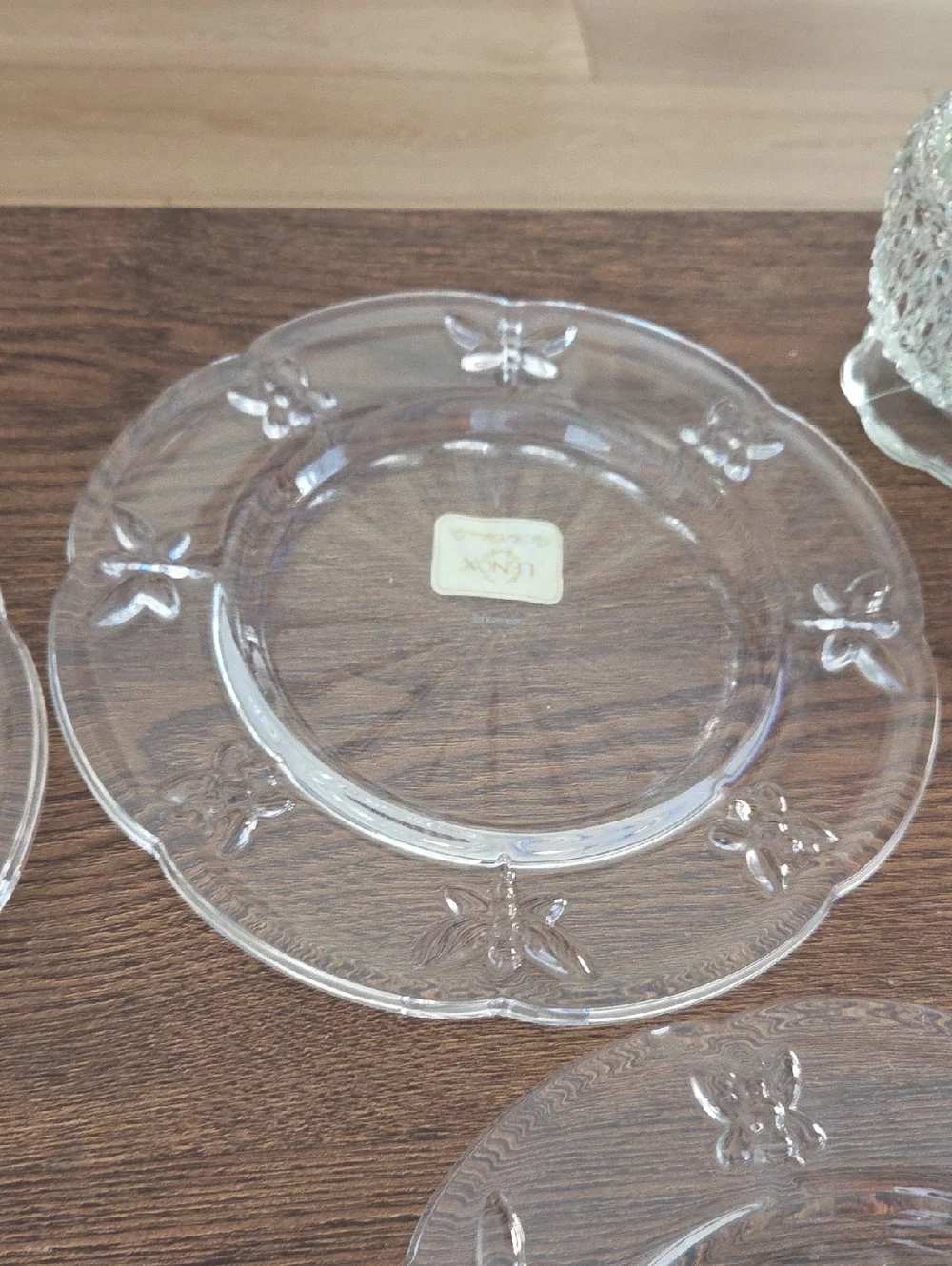 Lenox Butterfly Meadow 8" Crystal Salad Plates - Picture 7 of 11